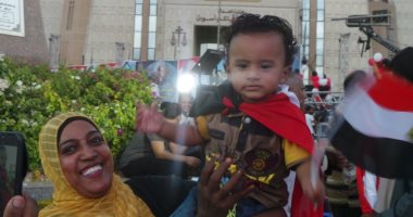 صور.. احتفالات دعم الدولة بأسوان تشهد حضور أصغر مشارك نوبى