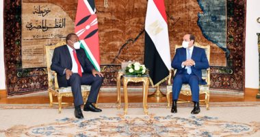 الرئيس السيسي يستقبل نظيره الكيني أوهورو كينياتا بقصر الاتحادية