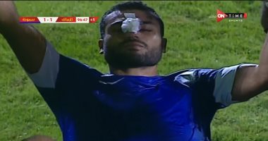 إصابة فى الأنف لـ"حسام حسن" فى مواجهة الزمالك.. فيديو