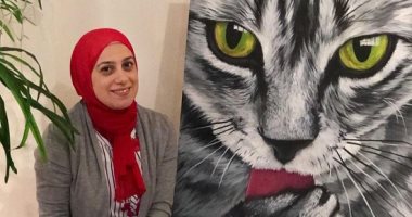"مى" رسامة للحيوانات من 5 سنوات.. والقطط أهم أبطال لوحاتها