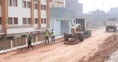 صور.. استكمال أعمال توسعة الطريق الدائرى للحد من زحام السيارات 