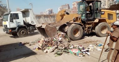 صور.. حى أول المحلة ينفذ حملة نظافة بمنطقة طلعت حرب وطريق محلة أبو على
