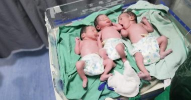 عملية ناجحة لسيدة عشرينية وضعت 3 توائم في مستشفى أرمنت غرب الأقصر.. صور