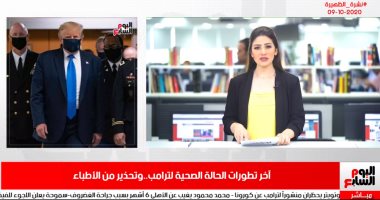 نشرة الظهيرة من "تليفزيون اليوم السابع".. الأوقاف تفتتح 21 مسجدا جديدا.. "الصحة" تنصح المصريين بفحص عيونهم مرتين سنويا.. الأطباء يحذرون ترامب من التهاون بكورونا.. والجناينى يخطر الفيفا رسميًا بإيقاف مرتضى منصور