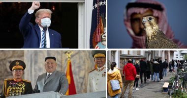 العالم هذا المساء.. ترامب يكشف عن امتلاك أمريكا علاج كورونا في أول ظهور رسمي.. زعيم كوريا الشمالية يحتفل بتأسيس الحزب الحاكم وسط الصواريخ.. انطلاق موسم صيد الصقور بالسعودية.. انفجار ضخم بالجزائر يخلف ضحايا..صور