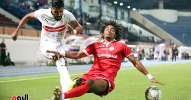 الحلوانى يحرز الهدف الأول للحرس أمام الزمالك من ركلة جزاء.. فيديو وصور