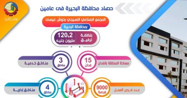 انتهاء 99% من المجمع الصناعى النسيجى بحوش عيسى بالبحيرة.. إنفوجراف
