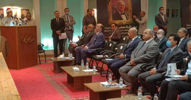 وزير الرياضة وحسن مصطفى وسفير كوريا فى حفل تأبين أحمد فولى 
