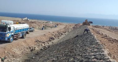 المياه الجوفية تبدأ المرحلة الثانية لحماية مدينة طابا من أخطار السيول