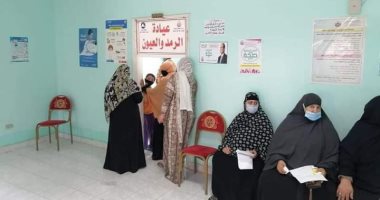 الكشف على 1500 مواطن خلال فعاليات القافلة الطبية المجانية بقرية الغنيمية
