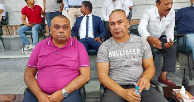 حسام حسن يصل ملعب برج العرب لمتابعة مباراة الاتحاد والانتاج..صور
