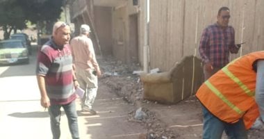 حملات نظافة ورفع للإشغالات بمحيط المدارس فى الجيزة .. صور
