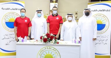 الشارقة الإماراتى يعلن تعاقده مع بطل المبارزة علاء أبو القاسم 