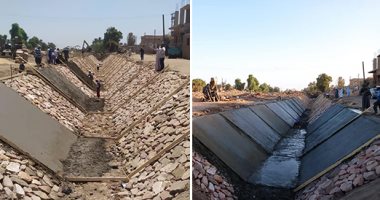 التزام بالبرنامج الزمنى لمشروع تبطين الترع وجودة التنفيذ بأسوان.. تأهيل 538 كم من إجمالى أطوال الترع.. التأكيد على المناسيب والأبعاد التصميمية لقطاعات التأهيل.. والتركيز على مطابقة المواد للمواصفات القياسية