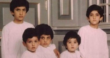 ولى عهد دبى وأشقاؤه في صورة نادرة من الطفولة