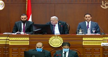 عمرو نبيل ومحمود عبدالجليل أصغر الأعضاء يعاونان هريدي بجلسة الشيوخ الافتتاحية