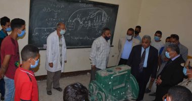 محافظ المنيا يتابع انتظام الدراسة بالمدرسة الثانوية الميكانيكية العسكرية