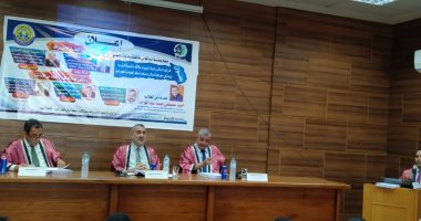 مناقشة أول ماجستير بمعهد البحوث الاستراتيجية لدول حوض النيل في جامعة الفيوم