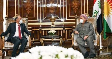 البرزانى والجربا يبحثان الأوضاع السياسية فى سوريا وتطورات الأزمة
