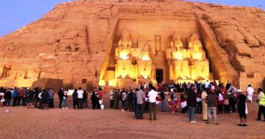 تعامد الشمس على وجه الملك رمسيس الثانى بأبو سمبل