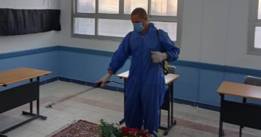 تطهير وتعقيم اللجان والمقار الانتخابية استعدادا لانتخابات مجلس النواب بالبحيرة