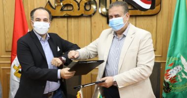 بروتوكول لتحويل شارع الاستاد لممشى سياحى وتطوير حديقة الخالدين بالمنوفية..صور