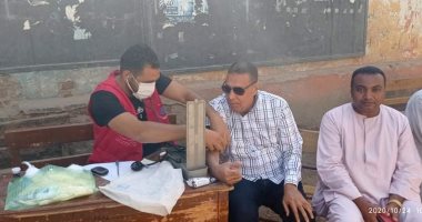 حملة 100 مليون صحة ترفع شعار "انتخب واكشف" أمام اللجان في قنا.. صور