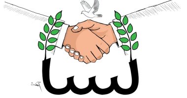 حمامة السلام ترحب باتفاق وقف إطلال النار بليبيا فى كاريكاتير إماراتى