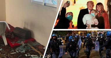 صور العالم هذا الصباح.. مواجهات بين شرطة إيطاليا ومعارضين على حظر التجول.. ترامب وزوجته يحتفلان مع الأطفال بعيد الهالوين فى البيت الأبيض.. التحالف العربي يدمر طائرت الحوثي المسيرة قبل وصولها لأهداف فى السعودية