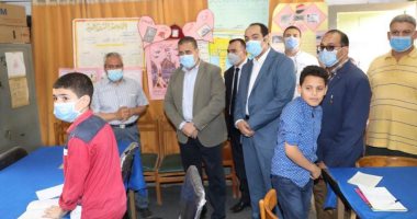 محافظ المنوفية وأعضاء أكاديمية التدريب يتفقدون مدرسة عبد الرحمن حجر الإعدادية