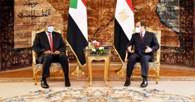 السيسى يؤكد على الروابط الأزلية التي تجمع شعبي وادي النيل.. الرئيس للبرهان:  نساند إرادة وخيارات القيادة السياسية بالسودان الشقيق فى صياغة مستقبل بلادهم.. ورئيس مجلس السيادة: ننسق مع مصر فى كافة المجالات