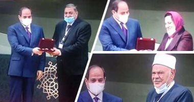 علماء الأوقاف يشكرون السيسى لتكريمهم.. ويتعهدون بمزيد من العمل على نشر صحيح الدين وتصحيح صورة الإسلام.. عيد خليفة: تكريم الرئيس يعكس ثقته فى العلماء.. على هنو: أحلم بانتشار الأئمة فى كافة دول العالم