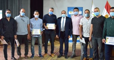 مجلس جامعة بنى سويف يكرم الفريق الحاصل على بطولة المصالح الحكومية بكرة القدم