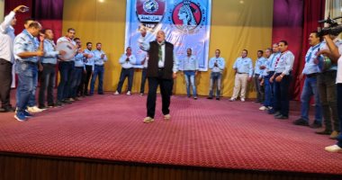 الكشافة تقدم عروضا فنية خلال تكريم فريق غزل المحلة بحضور هشام توفيق. .صور