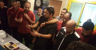 المقاولون يودع طاهر محمد قبل الرحيل للأهلى فى حضور النحاس وعبد الغنى