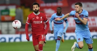 محمد صلاح يسجل هدف تعادل ليفربول ضد وست هام بالدقيقة 42.. فيديو