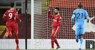 محمد صلاح يسجل فى تعادل ليفربول ضد وست هام 1-1 بالشوط الأول.. فيديو