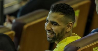 الأهلي بعد وصول مؤمن زكريا إلى ملعب مباراة طلائع الجيش: اكتملت فرحتنا برؤيتك
