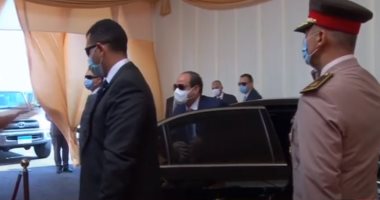 الرئيس السيسى يصل مقر افتتاح جامعة الملك سلمان وعدد من المشروعات