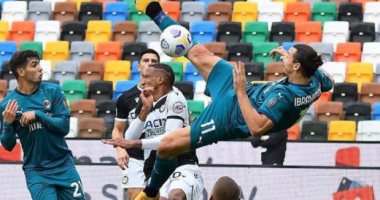 إبراهيموفيتش أفضل لاعب بالدوري الإيطالي فى شهر أكتوبر