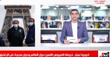 كورونا ميتر.. خريطة الفيروس اللعين حول العالم.. تغطية تليفزيون اليوم السابع