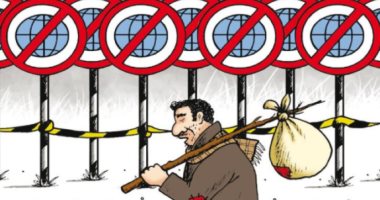 كاركاتير اليوم.. معاناة أكبر للاجئين بسبب إغلاق حدود أوروبا خوفا من كورونا