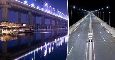 شريان تنمية بالصعيد.. 10 صور ترصد روعة إنشاء محور كلابشة فوق النيل بأسوان