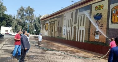 محافظة أسيوط تنفذ حملة للنظافة والتجميل بحى شرق وغرب.. صور 