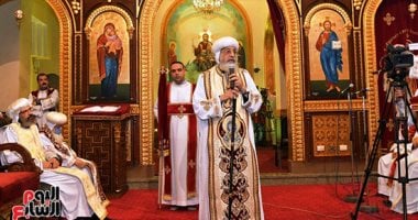 البابا تواضروس يدشن كنيسة الشهيدة دميانه بابادبلو فى شبرا.. صور