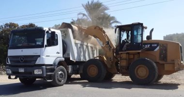 تحرير 15 محضر إشغال فى حملة لإزالة التعديات بمدينة الواسطى ببنى سويف