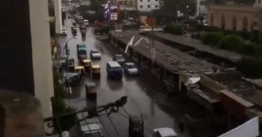 أمطار متوسطة ورياح شديدة على مدينة زفتى فى الغربية.. صور