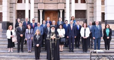 البابا تواضروس يلقتى أعضاء مجلس الشيوخ ويحدثهم عن المسئولية الوطنية