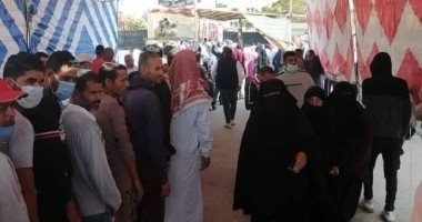 طوابير بالشيخ زويد ورفح وبئر العبد للمشاركة بانتخابات النواب.. فيديو وصور