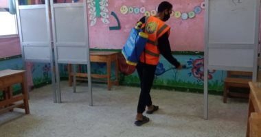 تعقيم لجان شمال سيناء قبل فتحها أمام الناخبين.. صور 